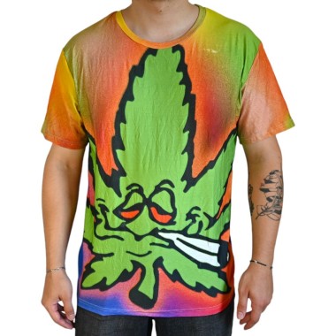 T-Shirt Cannabis Çok Renkli
