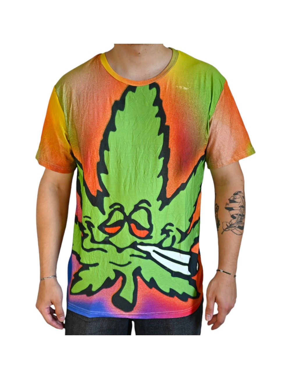 T-Shirt Cannabis Çok Renkli
