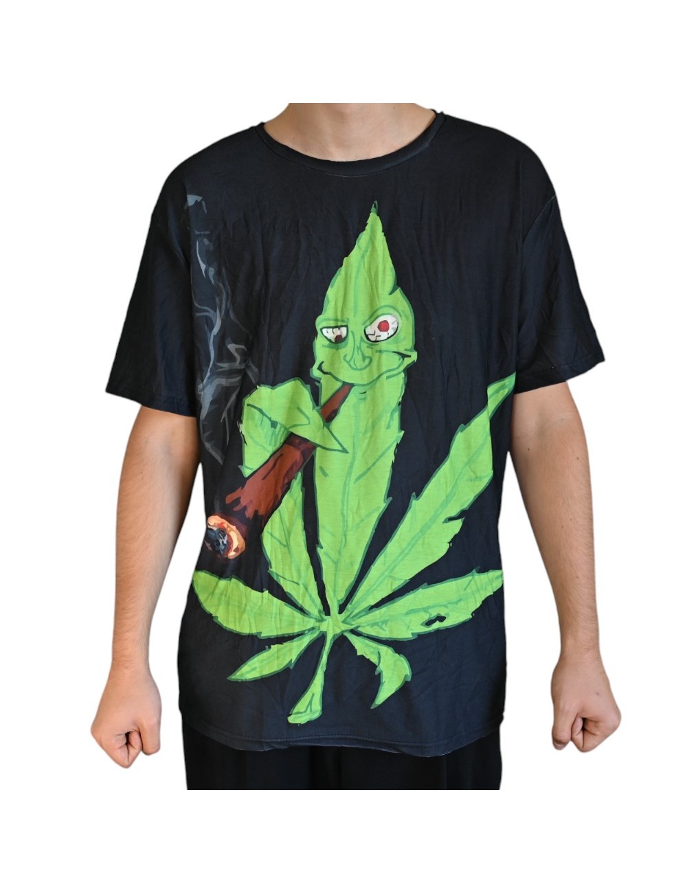 T-Shirt Kenevir Yaprağı Karikatür