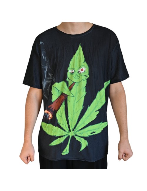 T-Shirt Kenevir Yaprağı Karikatür