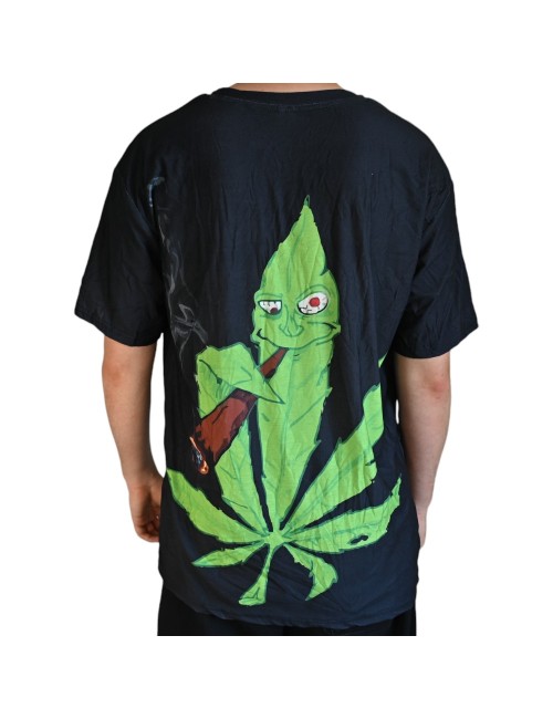 T-Shirt Kenevir Yaprağı Karikatür