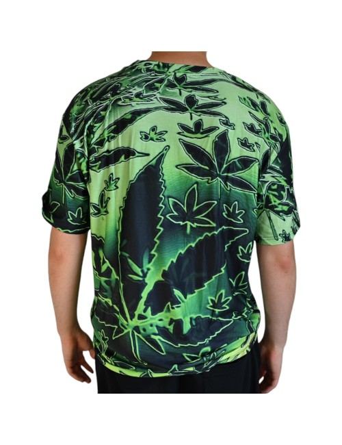 T-Shirt Psychedelic Cannabis Yeşil