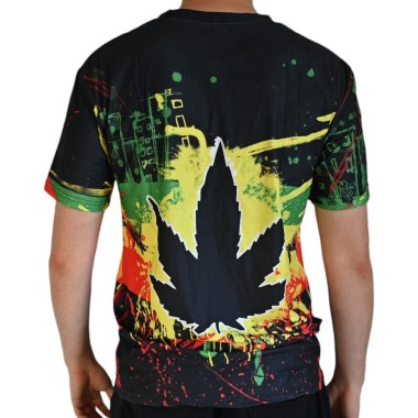 T-Shirt Cannabis Rasta Boyama