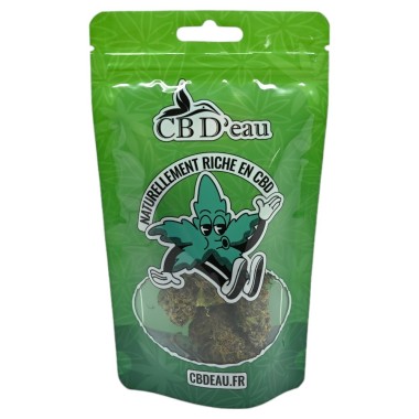 Packung mit 100 grünen CBD'eau-Beuteln 190x110x70mm