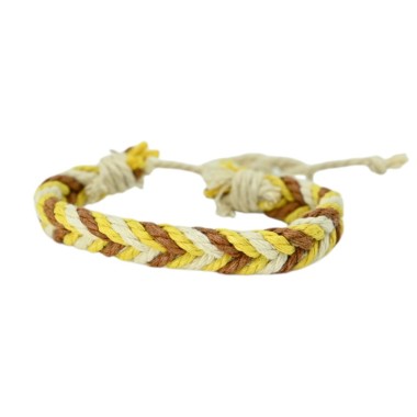 Ayarlanabilir örgülü kenevir bileklik