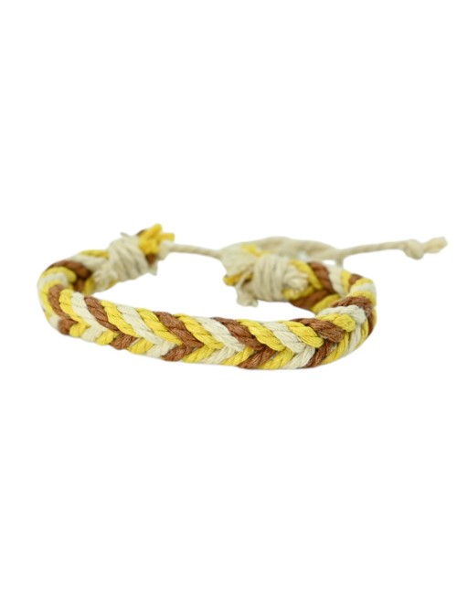 Ayarlanabilir örgülü kenevir bileklik