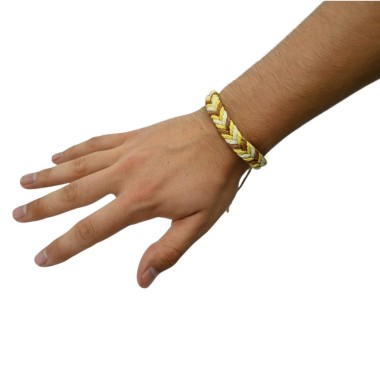 Ayarlanabilir örgülü kenevir bileklik