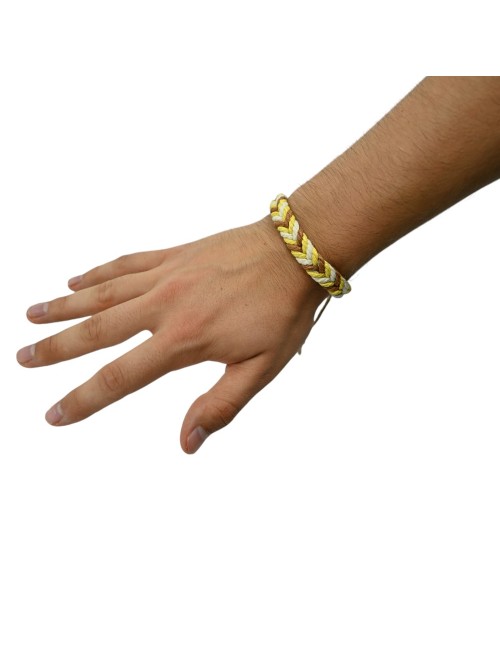 Ayarlanabilir örgülü kenevir bileklik