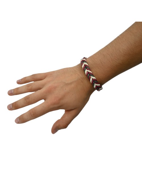 Kadınlar ve erkekler için ayarlanabilir örgülü kenevir bileklik