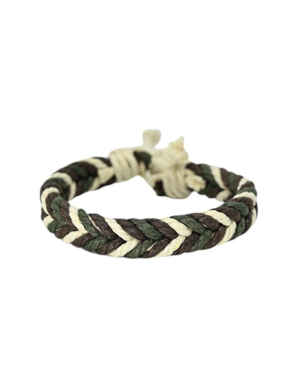 Tüm cinsiyetler için ayarlanabilir örgü kenevir bileklik