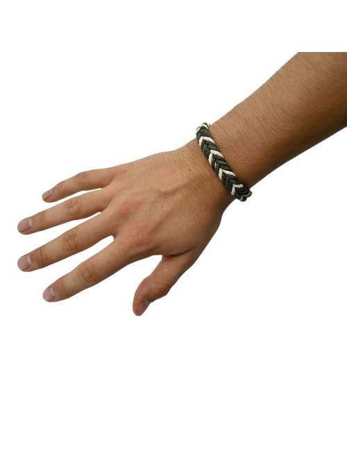 Tüm cinsiyetler için ayarlanabilir örgü kenevir bileklik