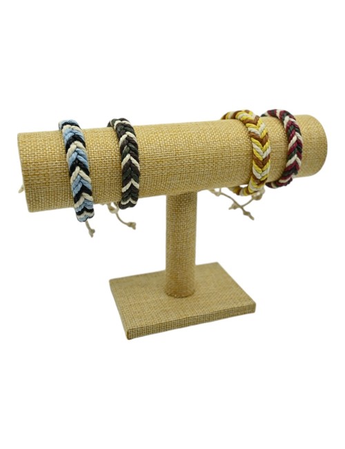 Doğal jüt kumaştan bileklik tutucu