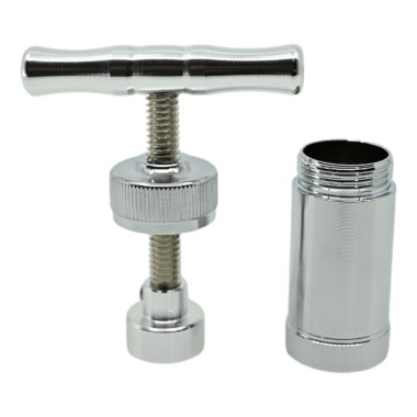 Gümüş Renkli Çinko Polen Presi - 2,8 cm Silindir