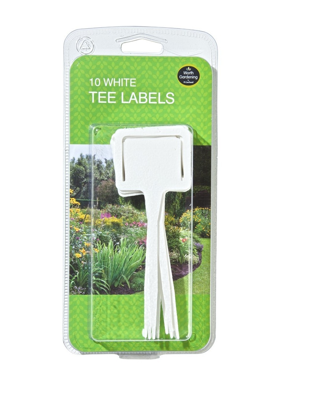 T şeklinde etiket tutucu, tek renkli beyaz, 10'lu set