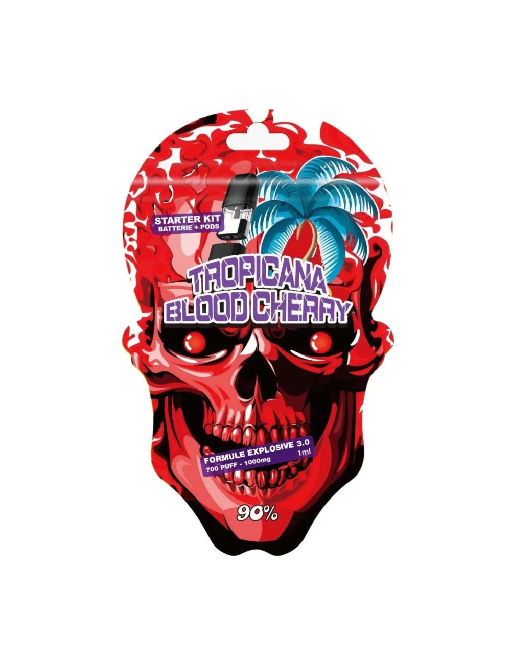Starter-Kit Tropicana Blood Cherry Batterie + Pod 90% MCP-N, MCP-S + Muscimol 40mg