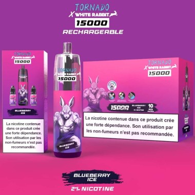 Puff WHITE RABBIT x TORNADO 15000 Yaban Mersini-Buz