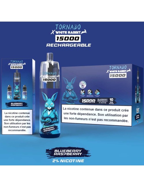 Puff WHITE RABBIT x TORNADO 15000 Yaban Mersini Ahududu