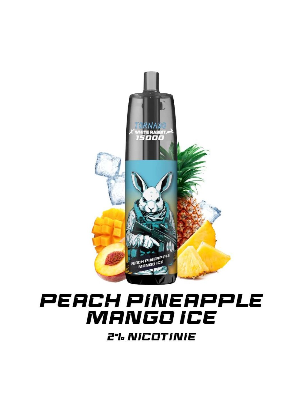 Puff WHITE RABBIT x TORNADO 15000 Şeftali Ananas Mango Buz