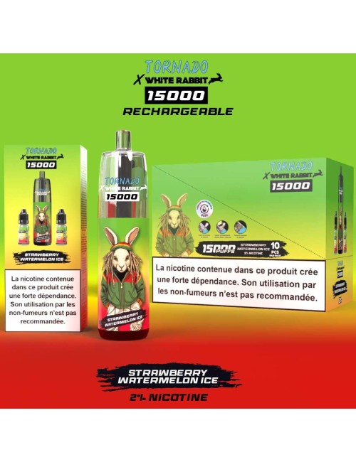 Puff WHITE RABBIT x TORNADO 15000 Çilek-Karpuz-Buz