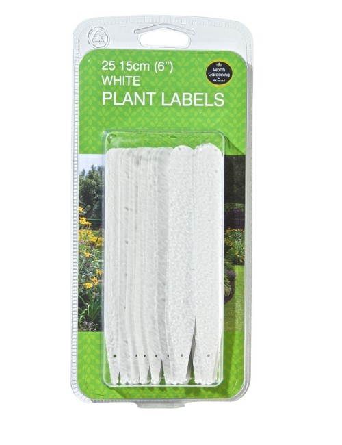 Beyaz Bitki Etiketleri 15cm 25'li Set