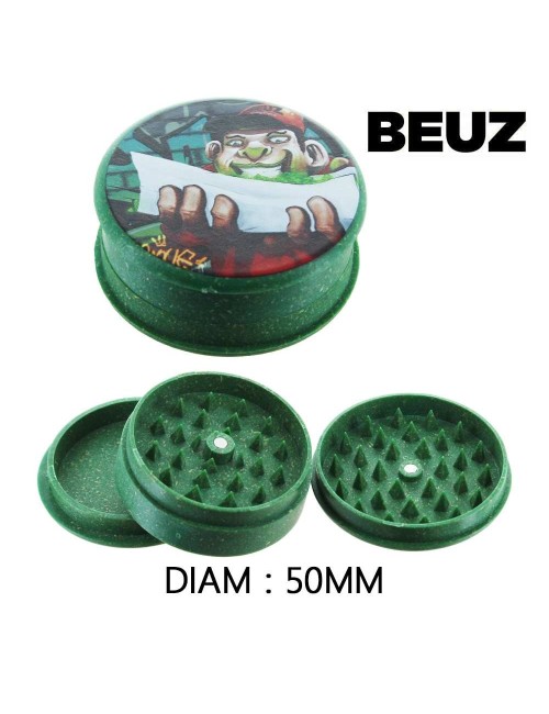 12 adet biyolojik olarak parçalanabilir yeşil kenevir grinder içeren kutu Rolling 50mm