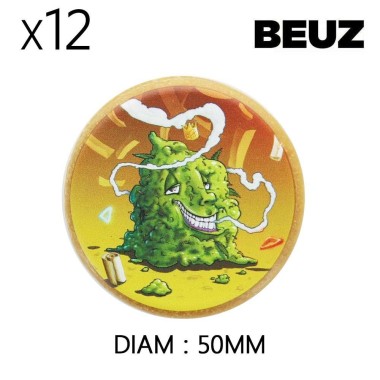 12'li paket kahverengi biyolojik olarak parçalanabilir Beuz Buds Kenevir Öğütücü 50mm