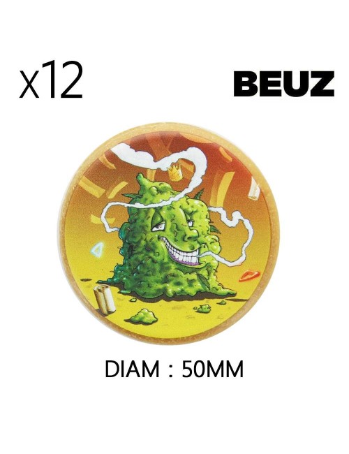 12'li paket kahverengi biyolojik olarak parçalanabilir Beuz Buds Kenevir Öğütücü 50mm