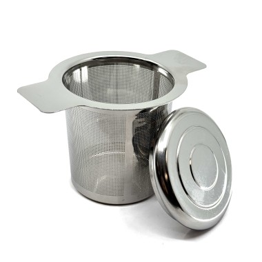 Kapaklı Paslanmaz Çelik Çay Süzgeci