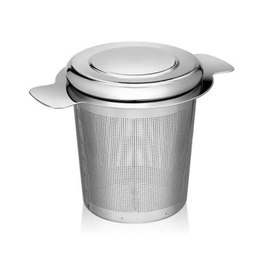 Kapaklı Paslanmaz Çelik Çay Süzgeci