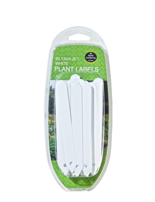 Beyaz Bitki Etiketleri 13cm 50'li Set