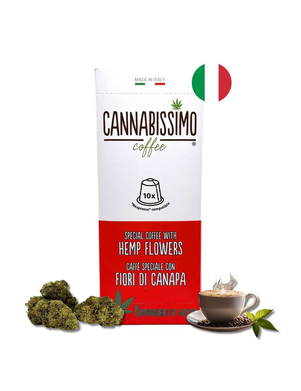 Kenevir Çiçekli Kahve Cannabissimo - 10 Kapsül