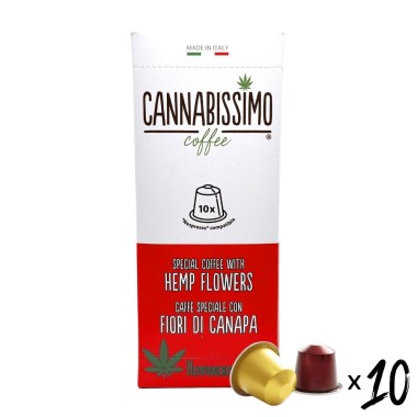 Kenevir Çiçekli Kahve Cannabissimo - 10 Kapsül