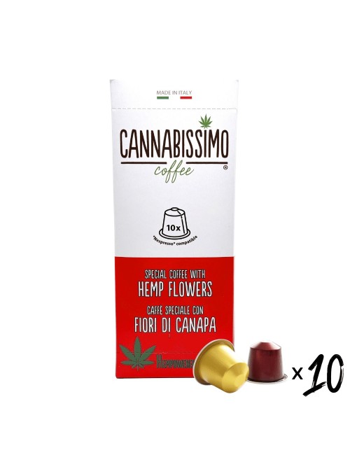 Kenevir Çiçekli Kahve Cannabissimo - 10 Kapsül