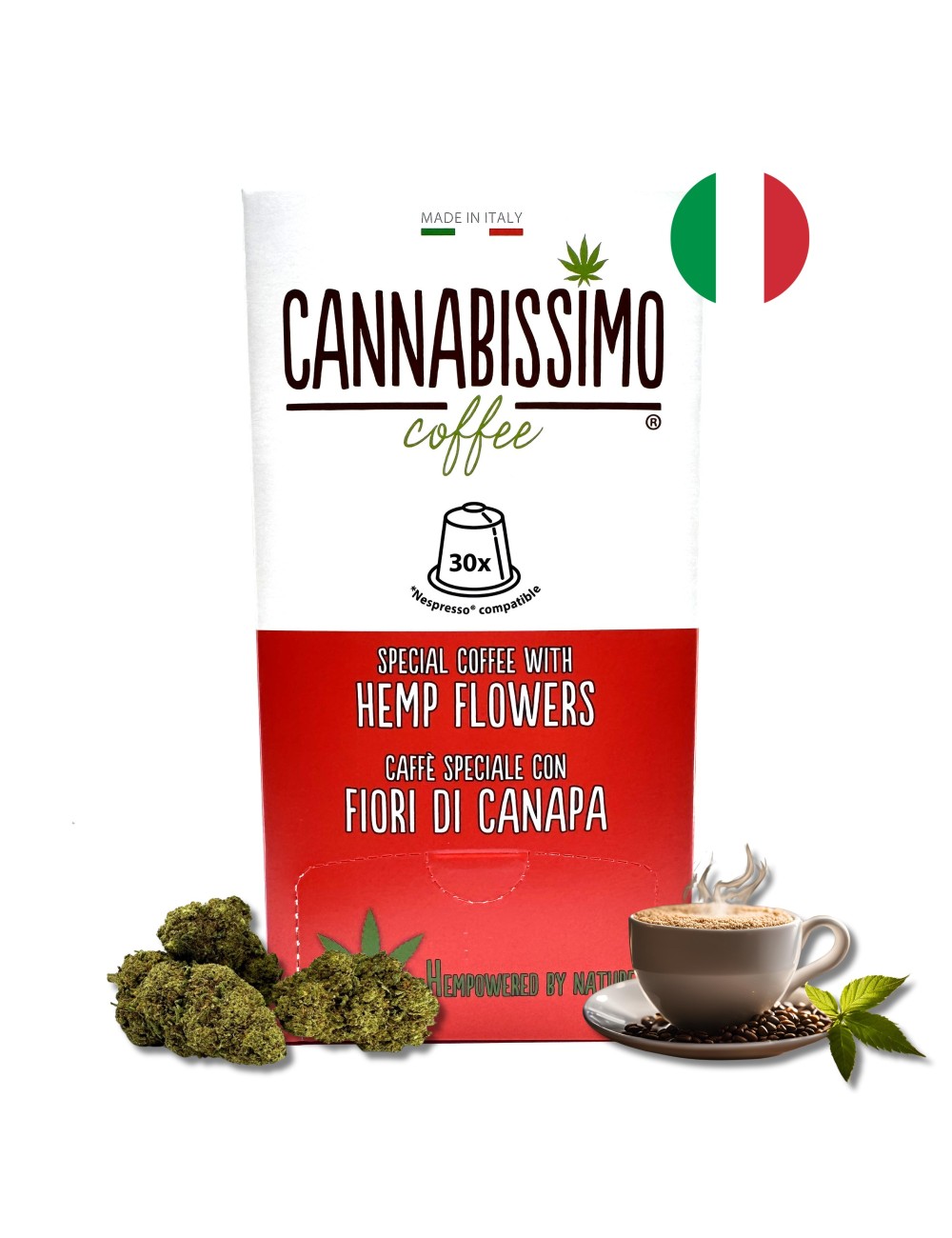 Cannabissimo Kenevir Çiçekli Kahve - 30 Kapsül