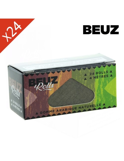 24 Rulo ağartılmamış kahverengi ince BEUZ sigara kağıdı içeren kutu