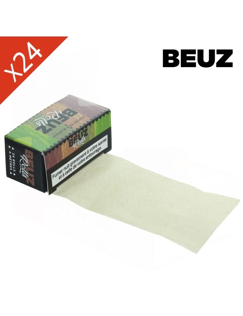 24 Rulo ağartılmamış kahverengi ince BEUZ sigara kağıdı içeren kutu
