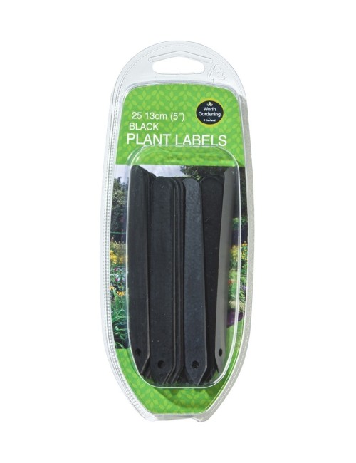 Siyah Bitki Etiketleri 13cm 25'li Set