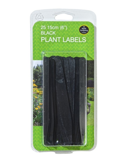 Siyah Bitki Etiketleri 15cm 25'li Set