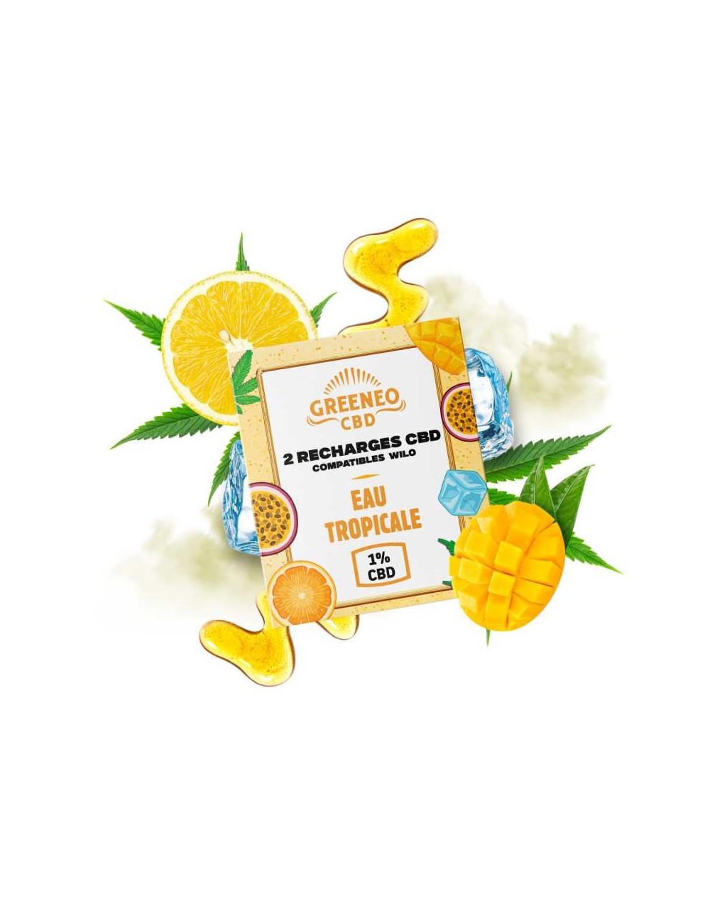 CBD Kartuşları TROPIK SU - 2 Adet | GREENEO