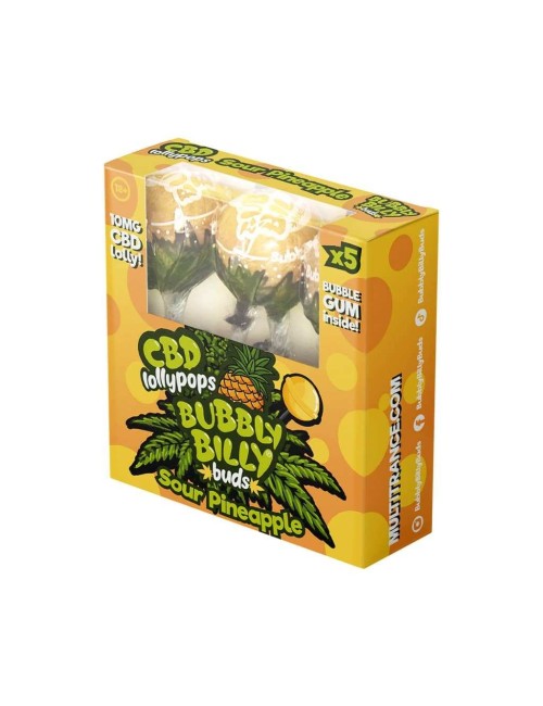 Emzikli Şeker CBD Ekşi Ananas - 5 Adet | BUBBLY BILLY