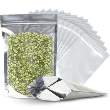 Fermuarlı ve Pencereli Alüminyum Torba 10x15cm - 100 Adet