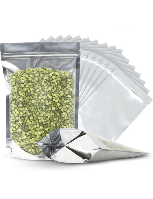 Fermuarlı ve Pencereli Alüminyum Torba 10x15cm - 100 Adet