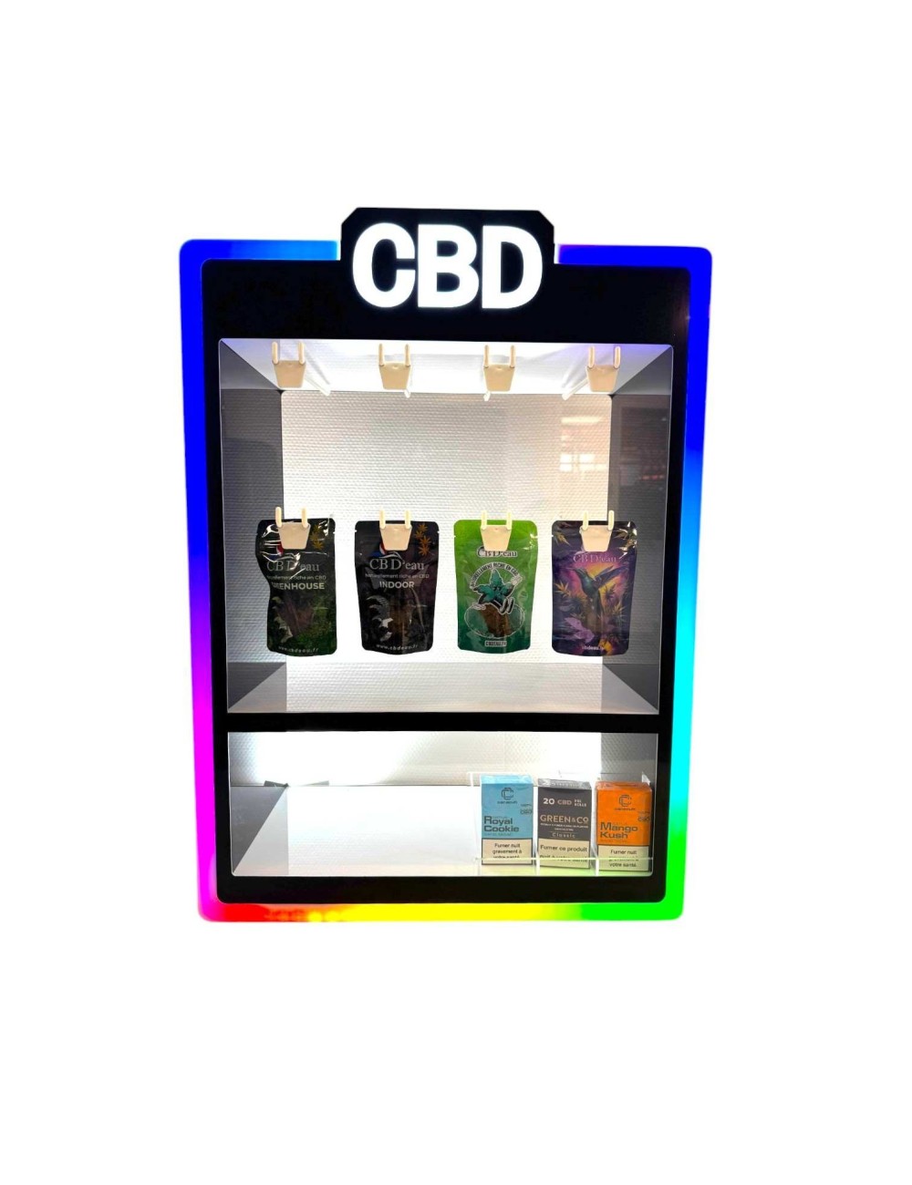 LED Çok Renkli Ekran CBD Vitrinleri İçin 70x50x25cm