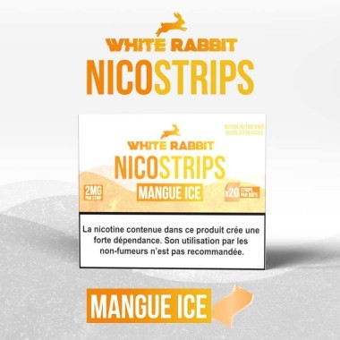 White Rabbit Nicostrips Mango Ice 2mg