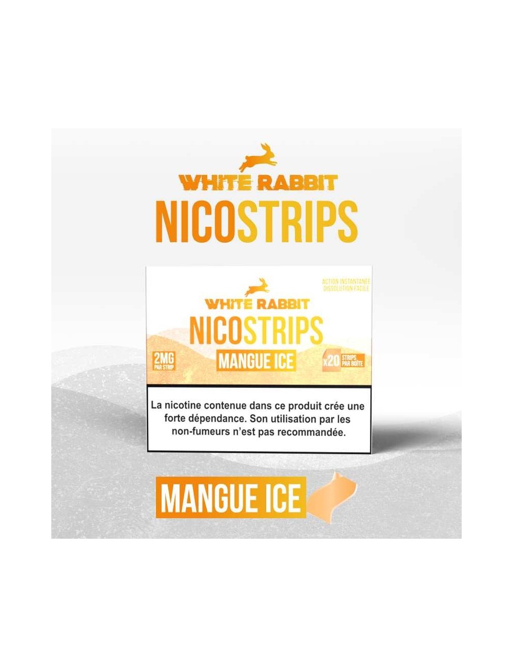 White Rabbit Nicostrips Mango Ice 2mg