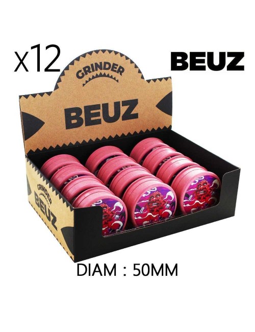 12 adet biyolojik olarak parçalanabilir kenevir öğütücü içeren kutu Pink Bloodybud 50mm