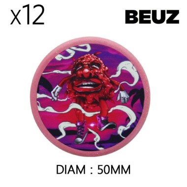 12 adet biyolojik olarak parçalanabilir kenevir öğütücü içeren kutu Pink Bloodybud 50mm