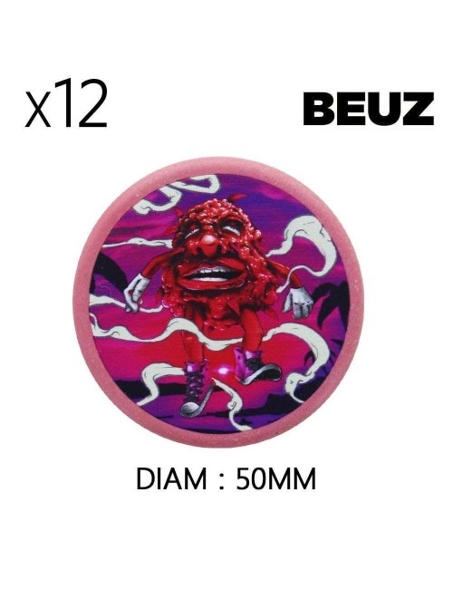 12 adet biyolojik olarak parçalanabilir kenevir öğütücü içeren kutu Pink Bloodybud 50mm