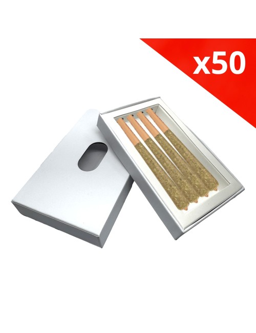 50'li itme açılır kapaklı beyaz karton kutu seti