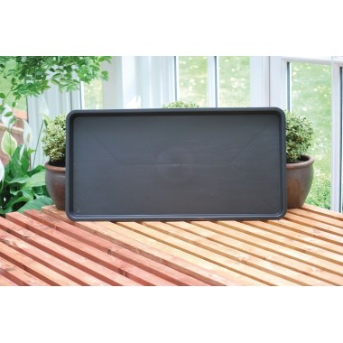 Großes schwarzes Gartentablett
